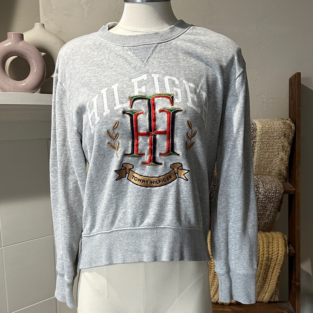 Tommy Hilfiger Light Gray Logo Sweatshirt